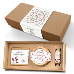 Boîte cosmétique d'huile de rose musquée