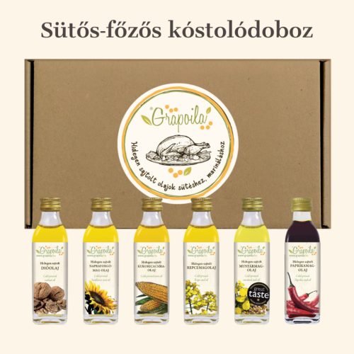 Kóstolódoboz / Sütős-főzős (dió-, repcemag-, napraforgómag-, paprikamag-, kukoricacsíra-, mustármagolaj) 6x40 ml