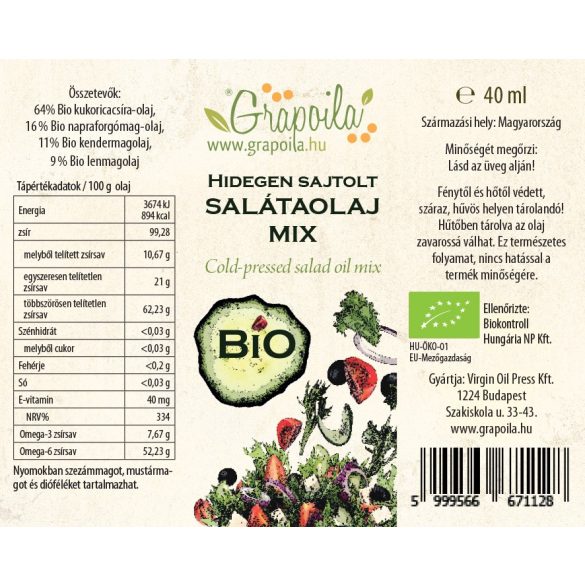 Salad oil ORGANIC 40 ml