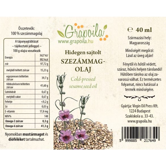 Sesame seed oil 40 ml