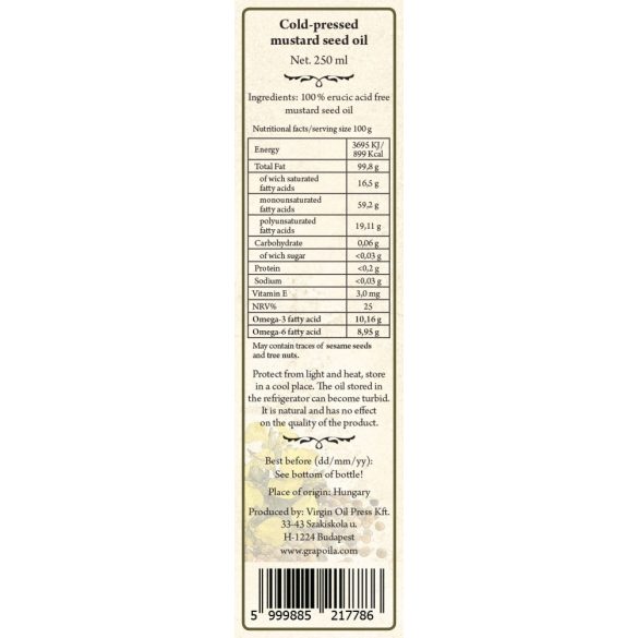 Mustard seed oil 250 ml