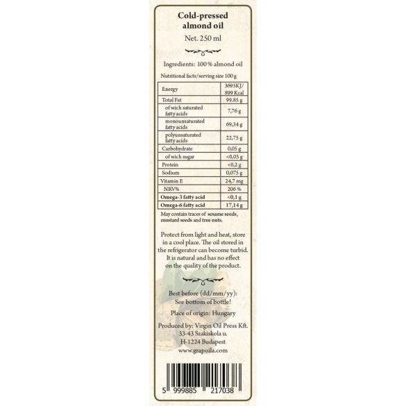 Almond oil 250 ml
