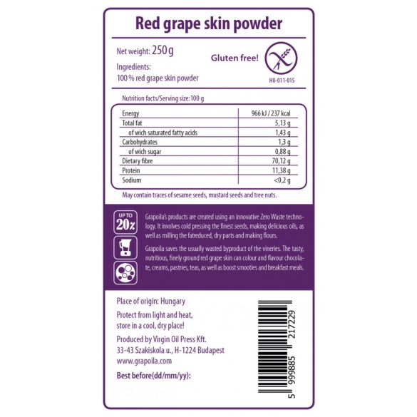 Grape skin powder 250 g