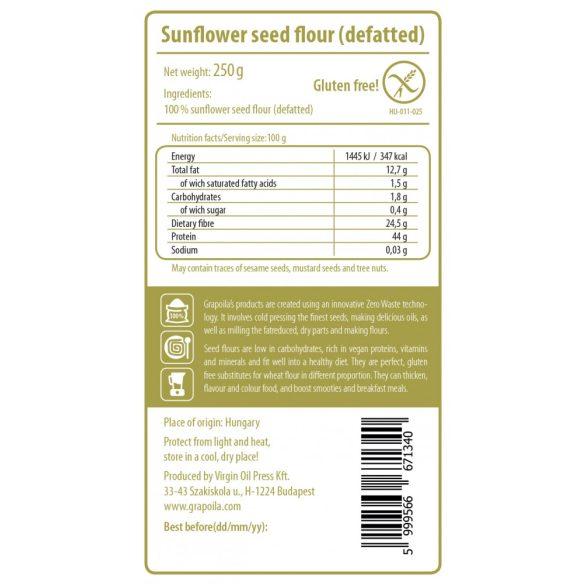 Sunflower Seed Flour 250 g