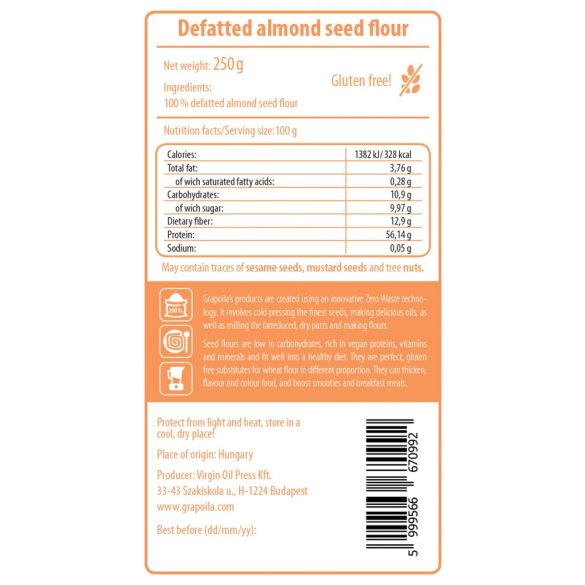 Almond flour - defatted 250 g