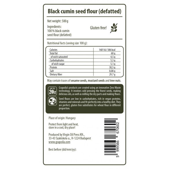 Black Cumin Seed Flour 500 g