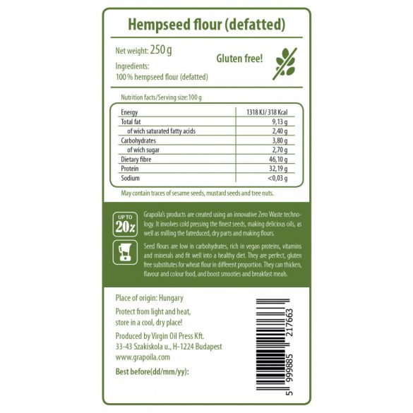 Hempseed flour 250 g