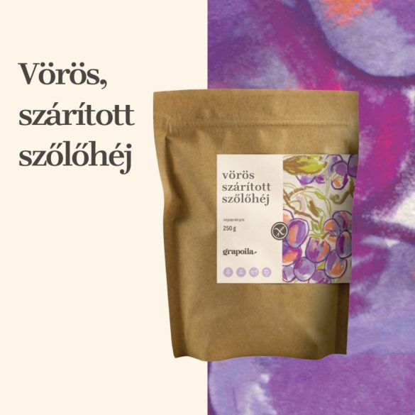 Vörös, szárított szőlőhéj